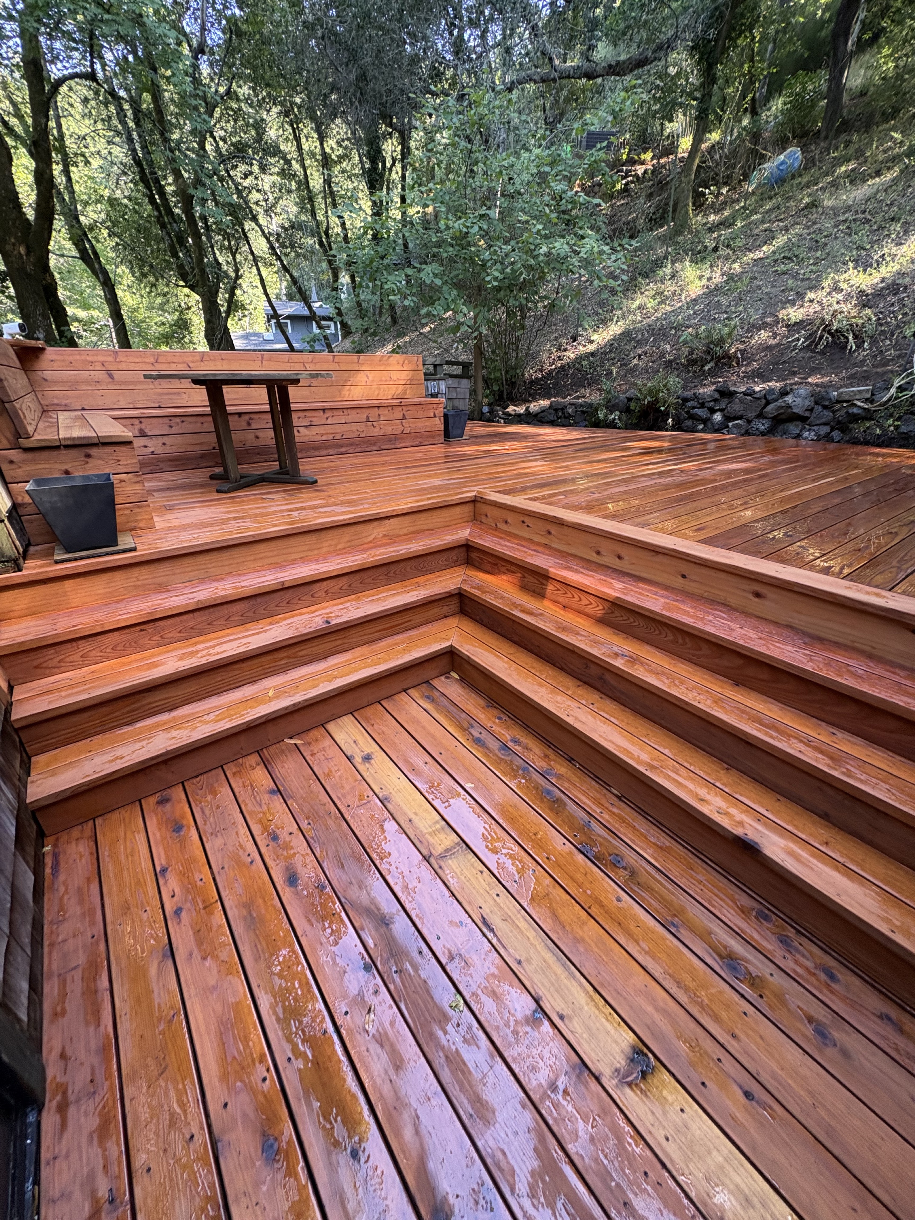 Redwood deck detail